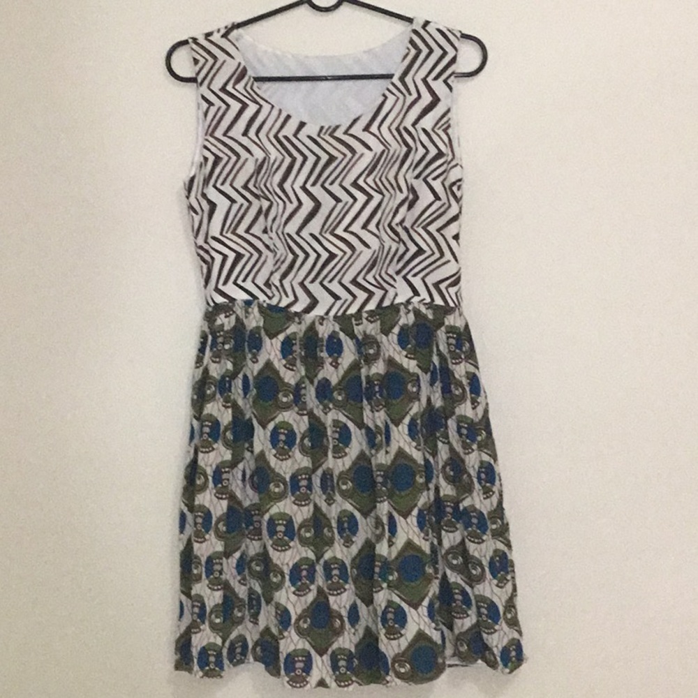 3-Layers Silk Dress w/ Beautiful & Unique Pattern